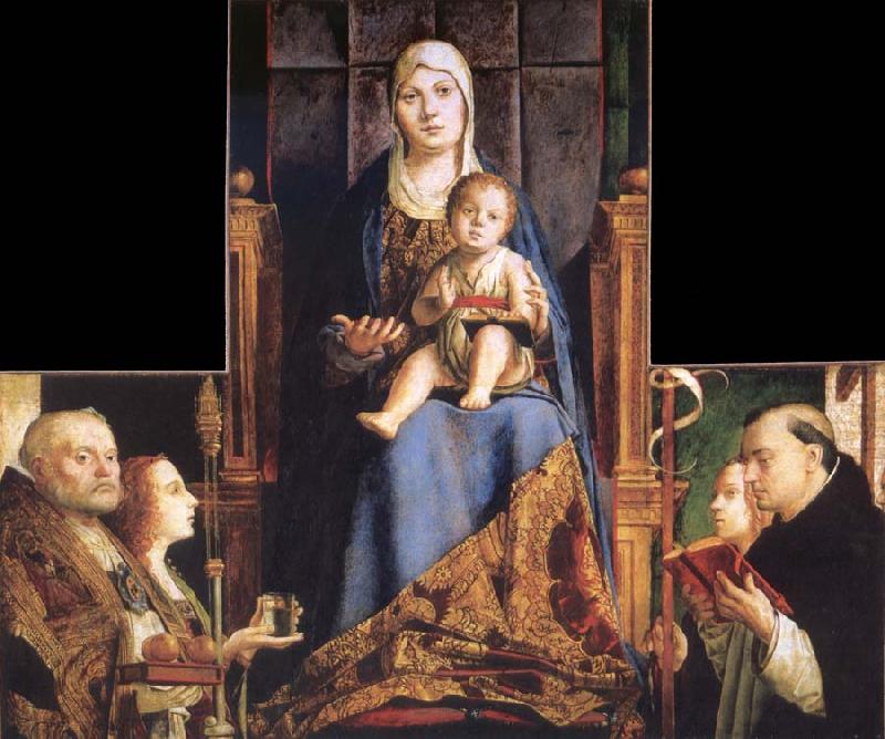 Antonello da Messina Madonna with SS Nicholas of Bari,Anastasia Sweden oil painting art